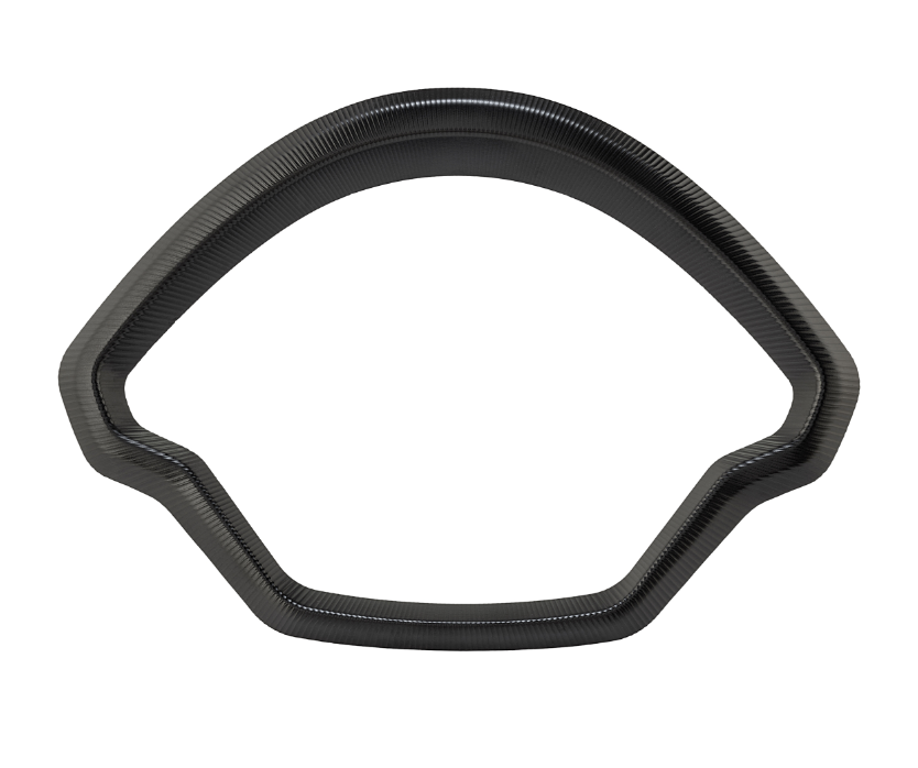 Decorative ring speedometer for Vespa GTS/GTS Super 125/300cc (`22-), aluminum, black anodized