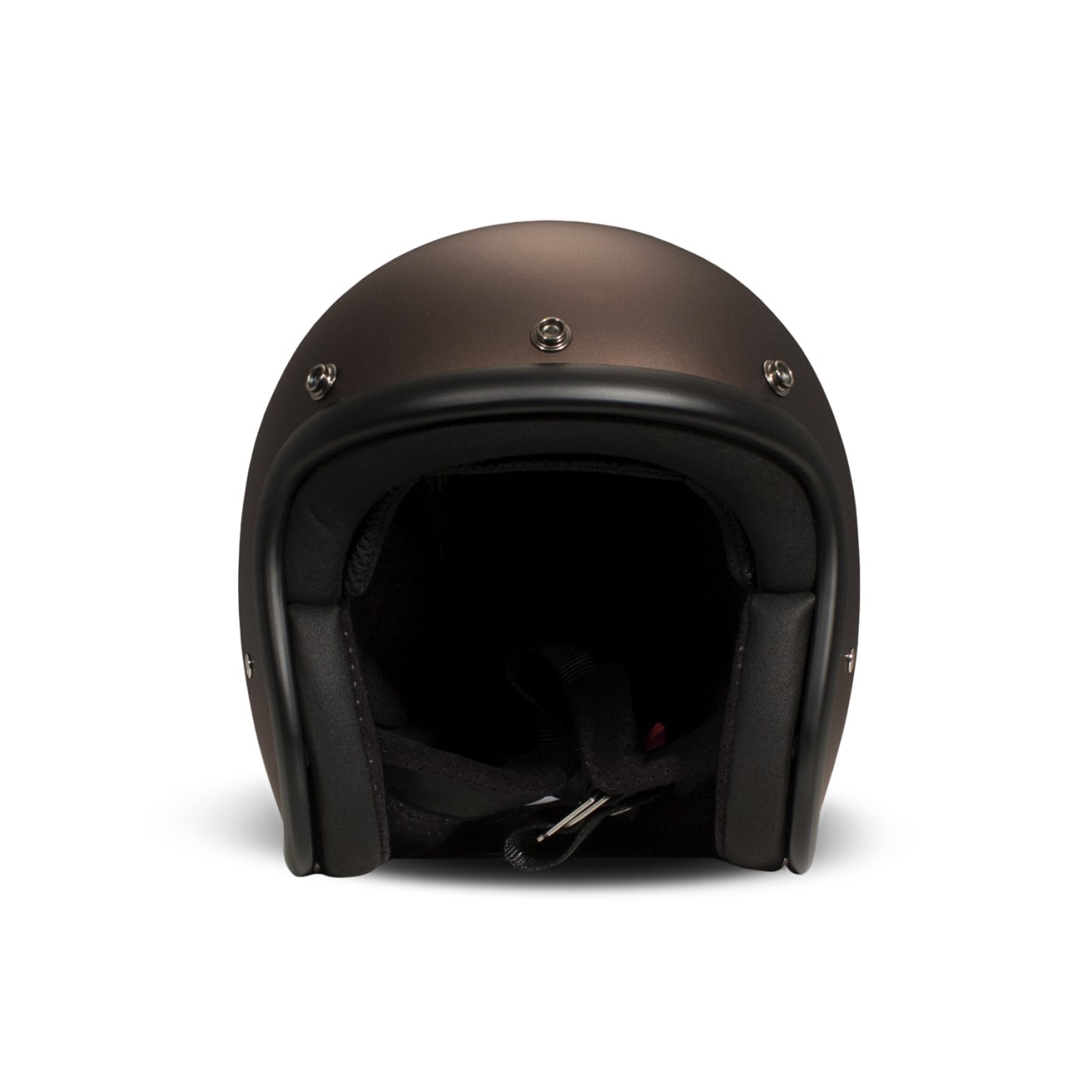 DMD jet helmet Retro, brown, glossy, Caffè, fiberglass, ECE 22.06