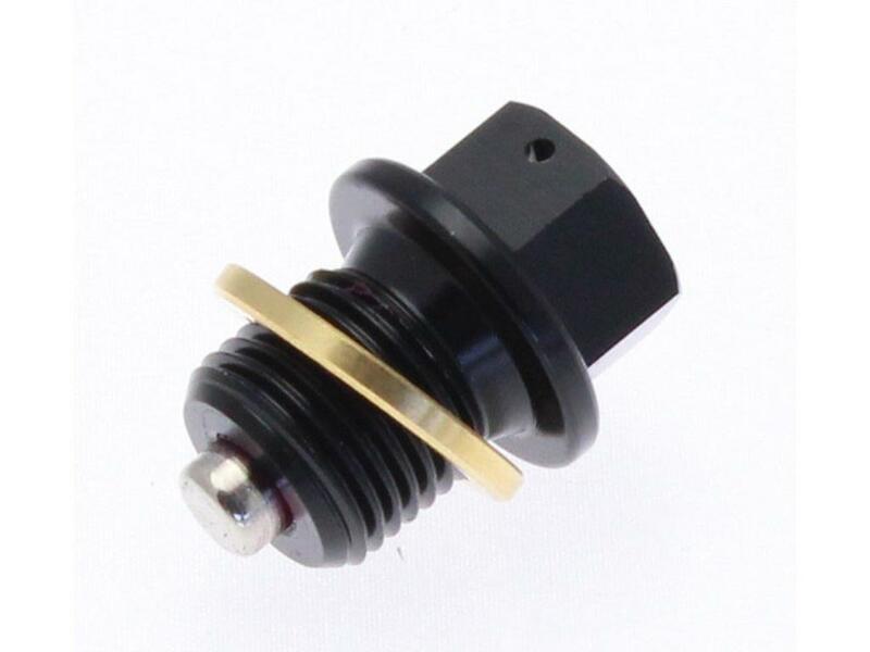 Tecnium magnetic drain plug - aluminum black M14x1.5x13.5