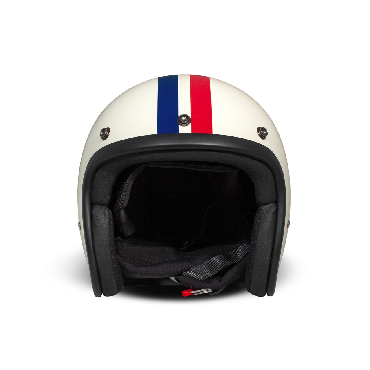 DMD jet helmet Retro, white, matt, triple, fiberglass, ECE 22.06