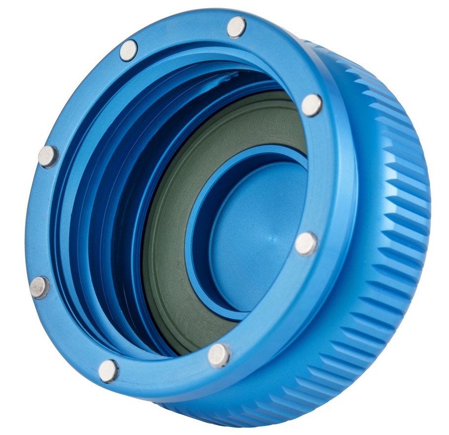 Gas cap for Vespa, blue matt