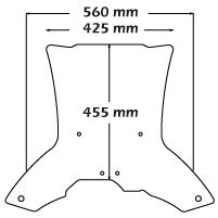 High windshield ADV type for BMW F 700 GS (12-18), light smoke