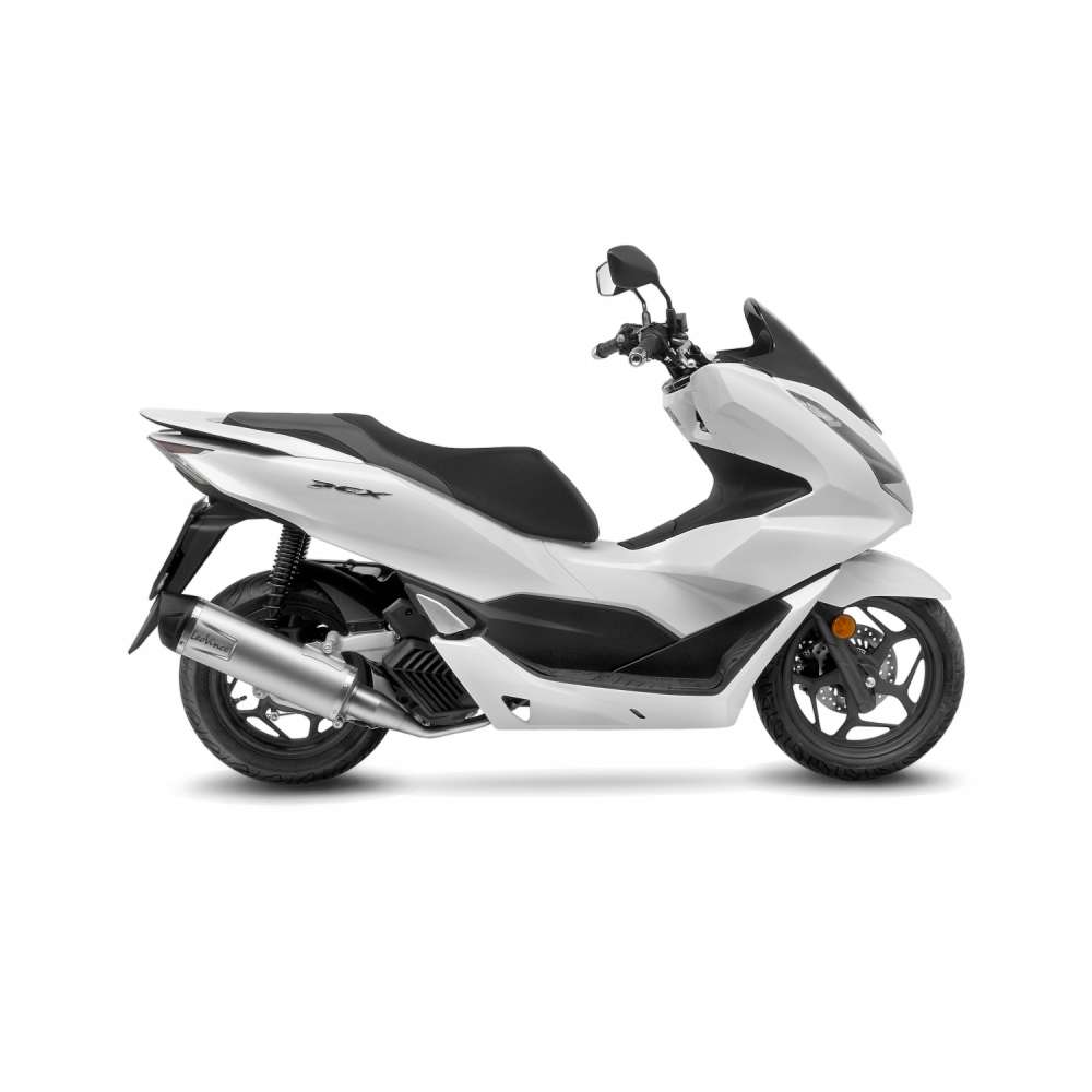 LeoVince exhaust system complete LV One Evo for Honda PCX 125, stainless steel silver, E-approval