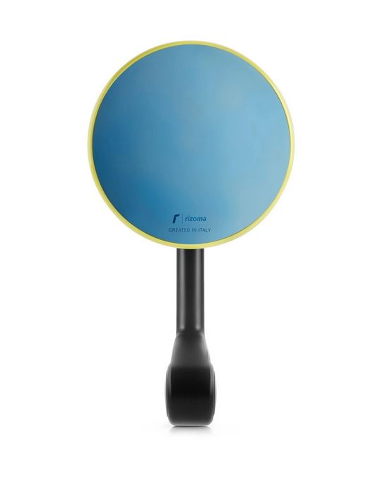 Handlebar end mirror RIZOMA E-POP for Vespa left or right, black/yellow