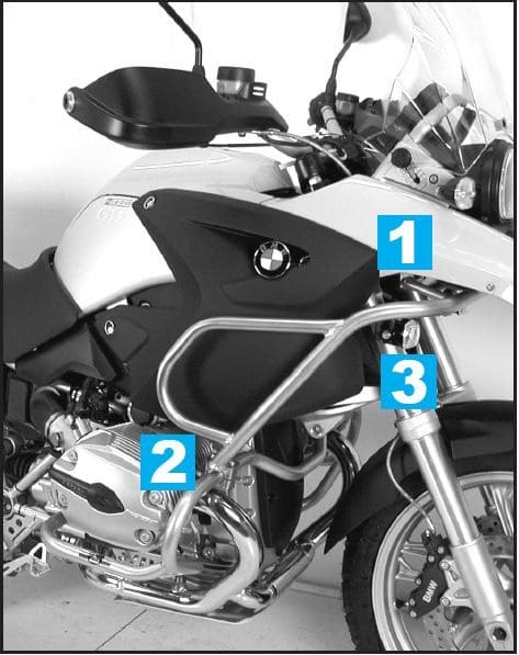 Tank protection bar black for BMW R 1200 GS (04-07) Hepco & Becker