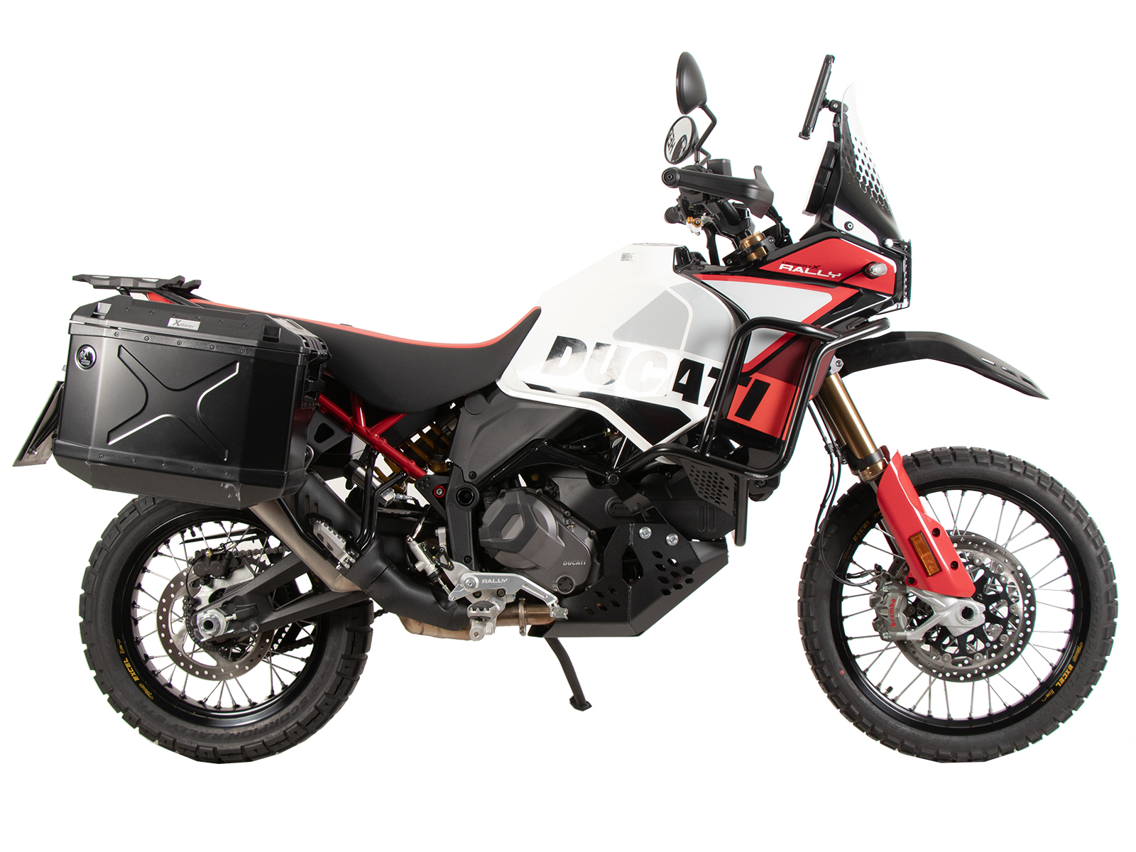 Case carrier set Cutout carrier incl. case set Xplorer Cutout black for Ducati Desert X Rally (24-)
