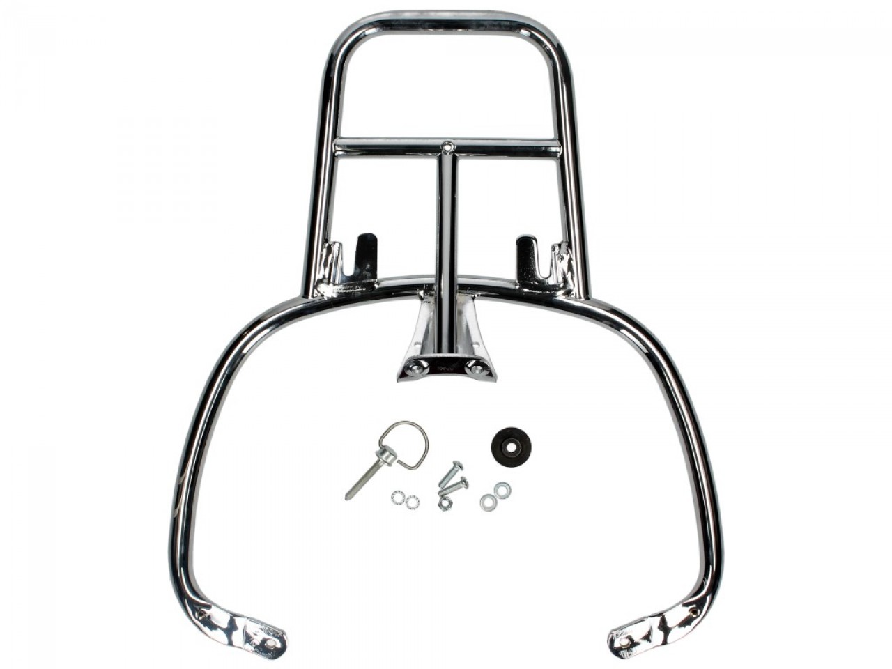 32L Top Case Kit, Red Dragon (894), Chrome Luggage Rack for Vespa Sprint / Primavera