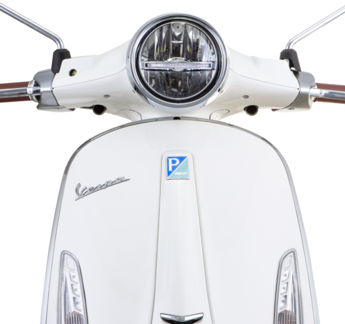 Headlight LED for Vespa Primavera 50-150ccm 2T/4T (-'18), black glossy