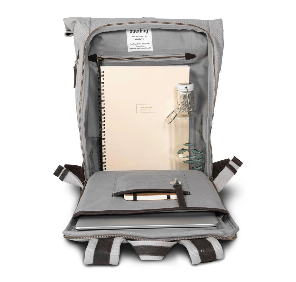 Backpack Sperling VESPA Rider Night "SIP Edition" - gray / cork brown
