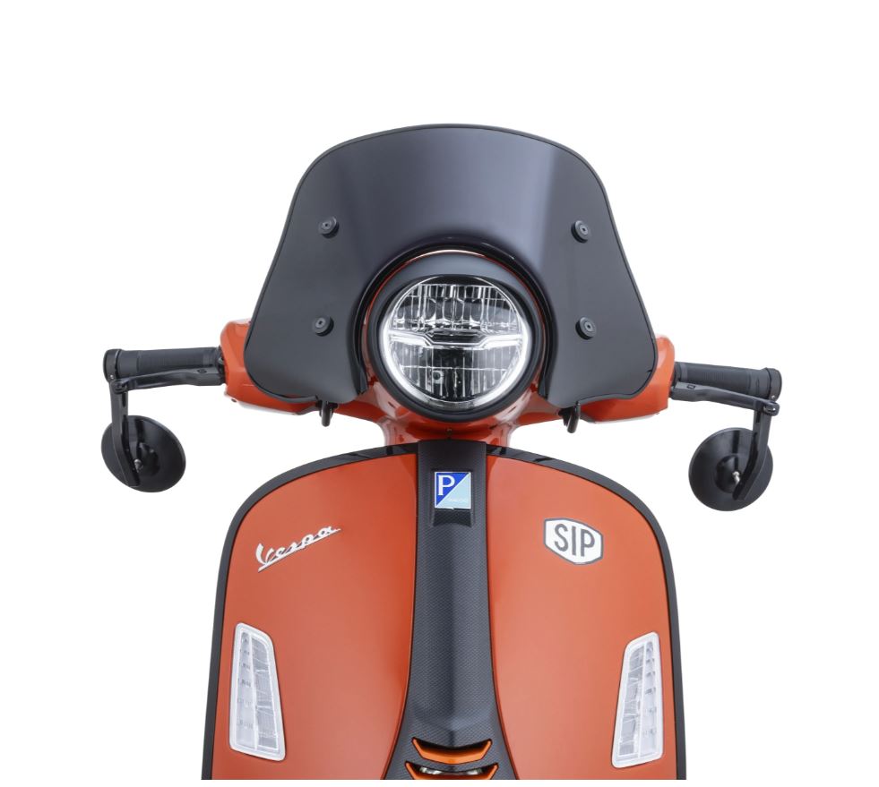 Flyscreen ERMAX Piccolo H 160 mm for Vespa GTS/GTS Super (`23-), black tinted
