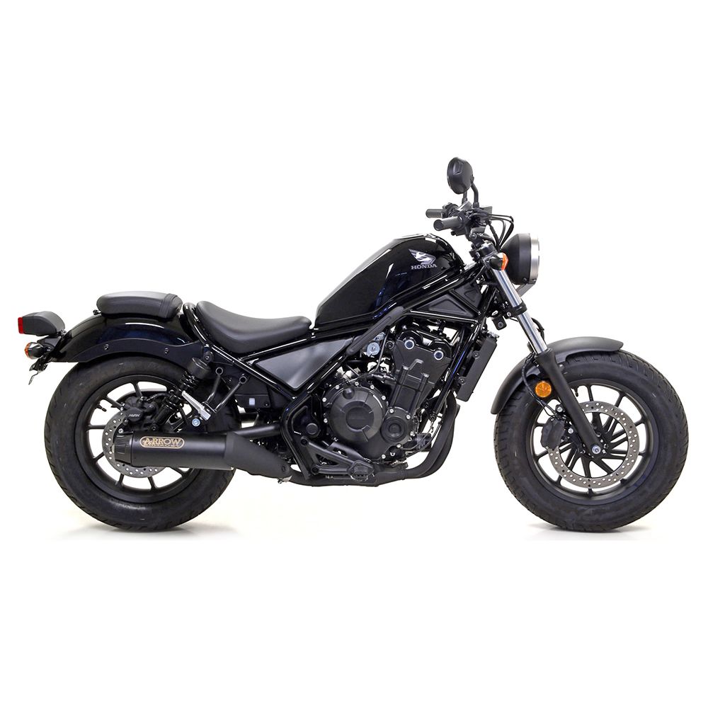 ARROW exhaust REBEL Sip-On stainless steel black for Honda CMX500 Rebel model year 2017-2022