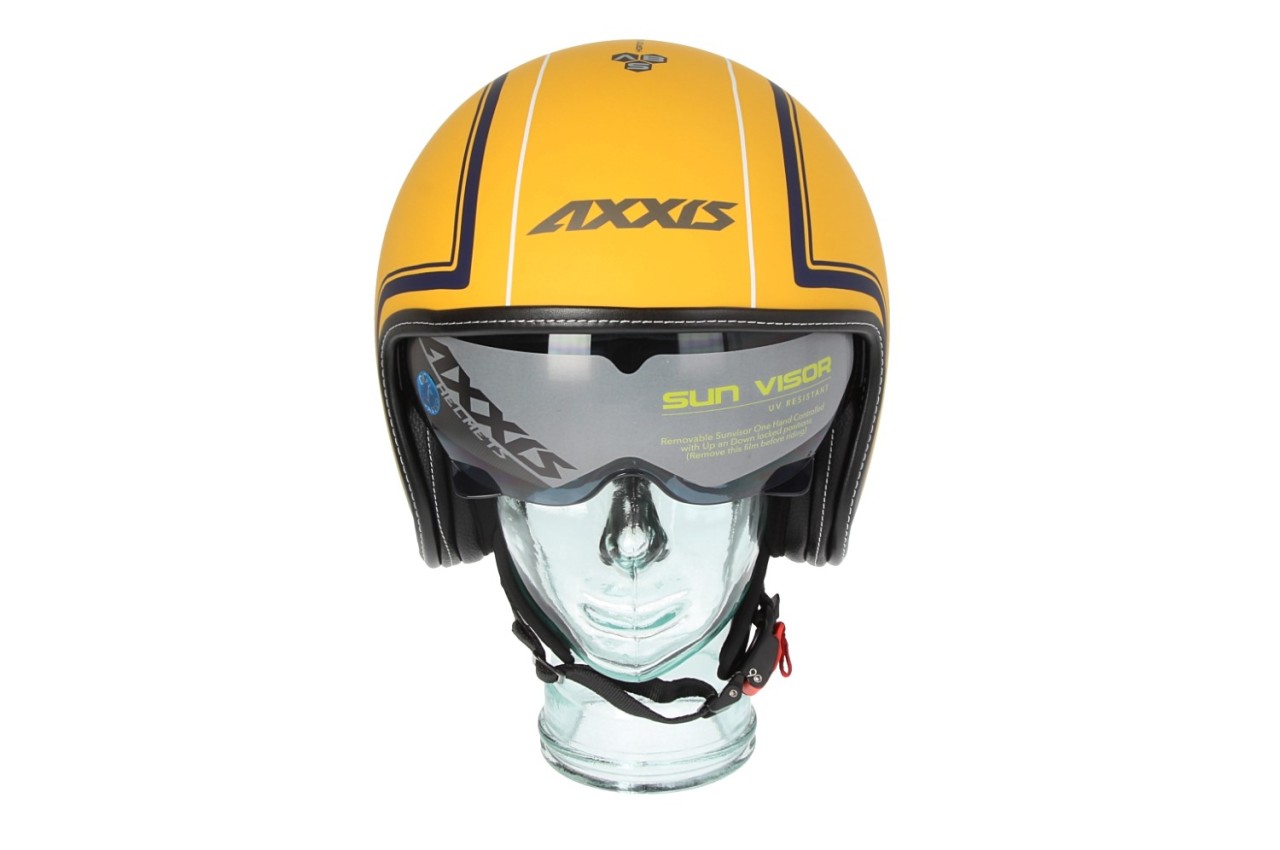 Axxis jet helmet, Hornet SV Royal, yellow matt