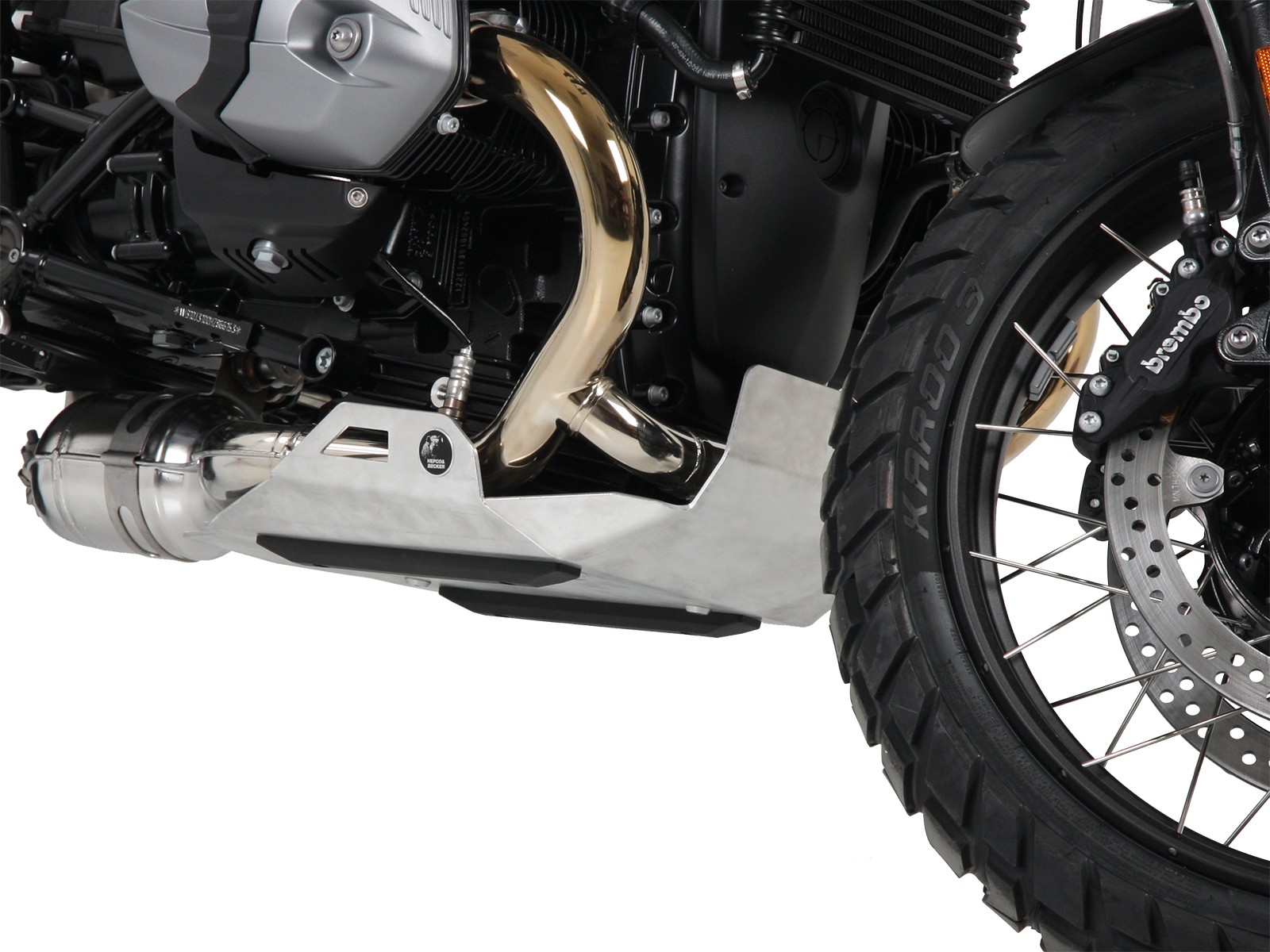 Engine protection plate silver for BMW R nineT Racer (17-20) Hepco & Becker