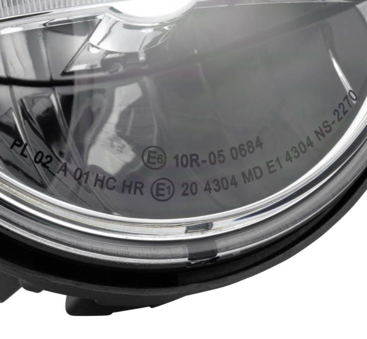 Headlight LED for Vespa Primavera 50-150ccm 2T/4T (-'18), black glossy