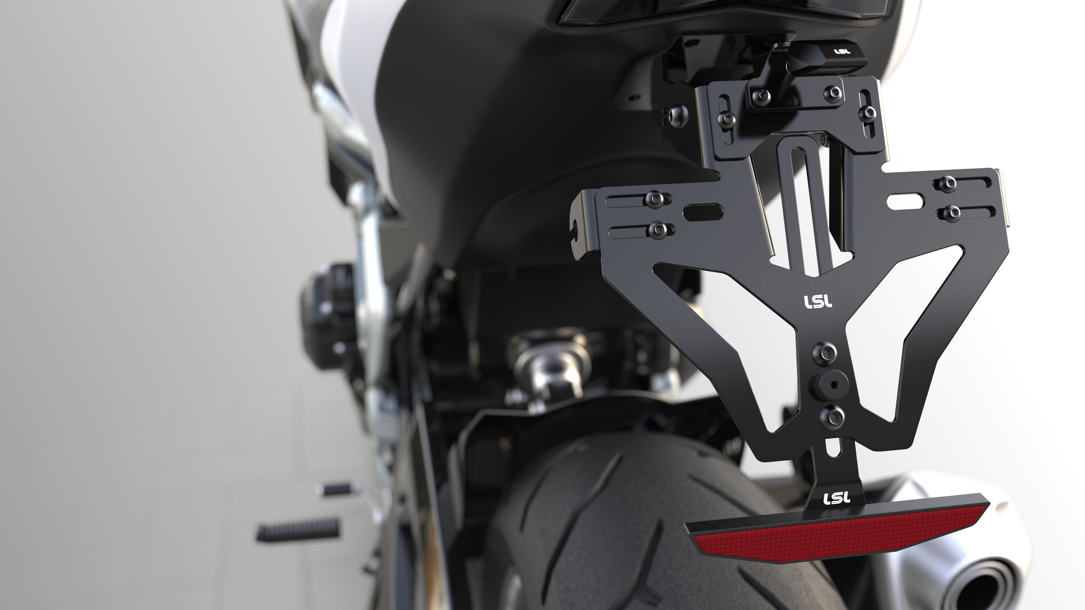 Short license plate holder incl. license plate light for KTM 690 SMC / Enduro / R (08-13)