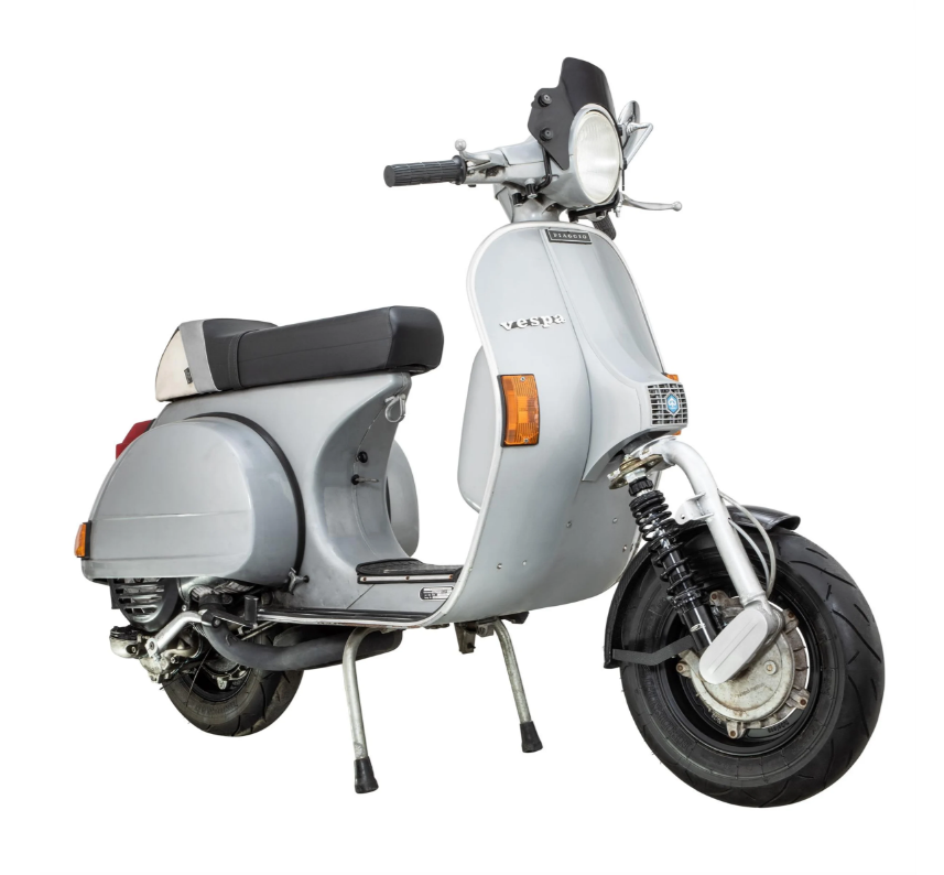 Mudguard 2.0 Garelli EVO II for Vespa PX 80-200cc, carbon clear, holder black