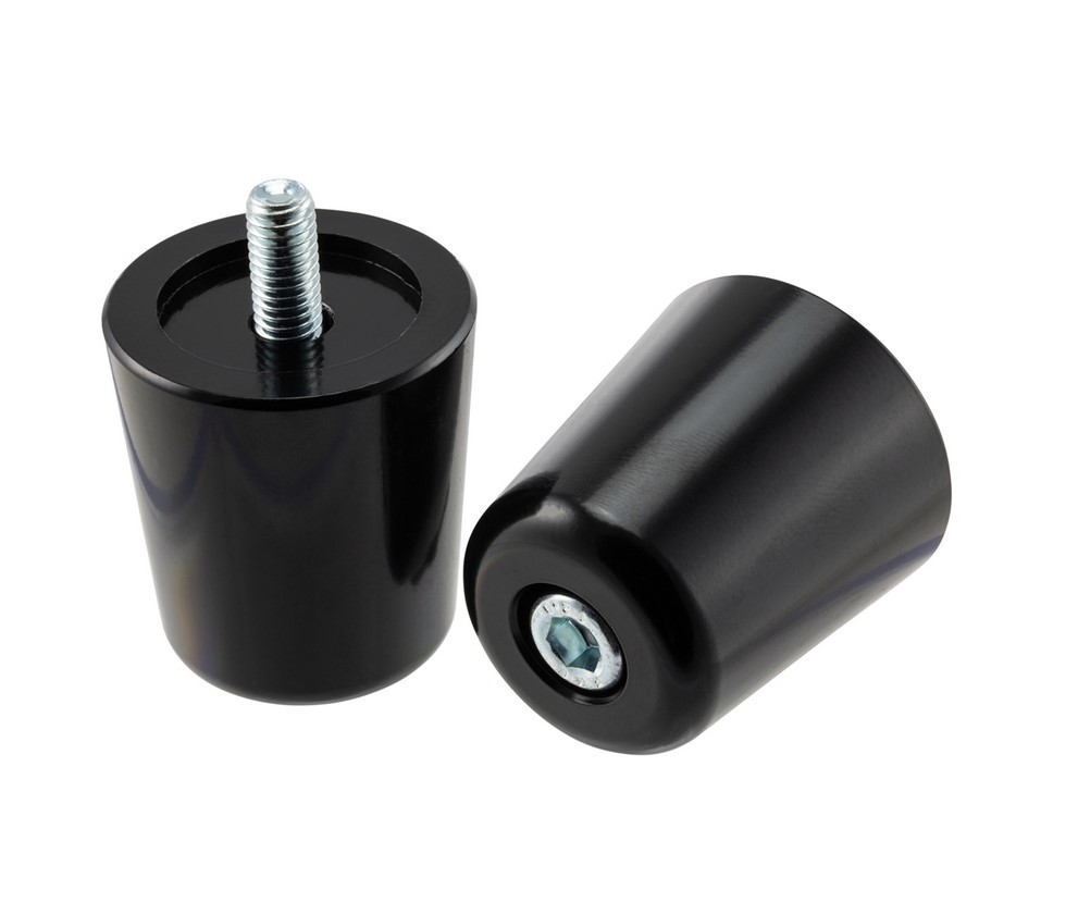 Handlebar end weights for Vespa, black glossy