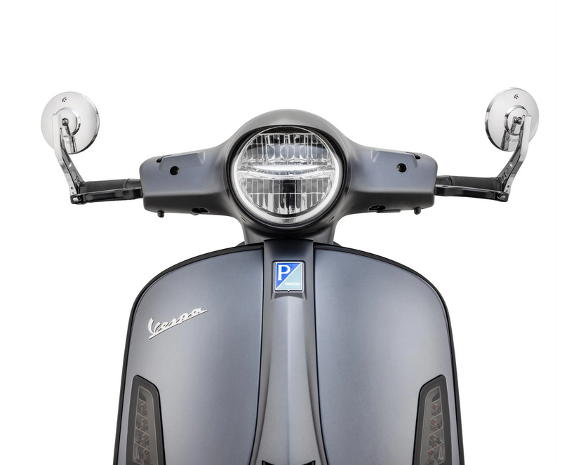 Handlebar end mirror for Vespa, left or right, round, chrome