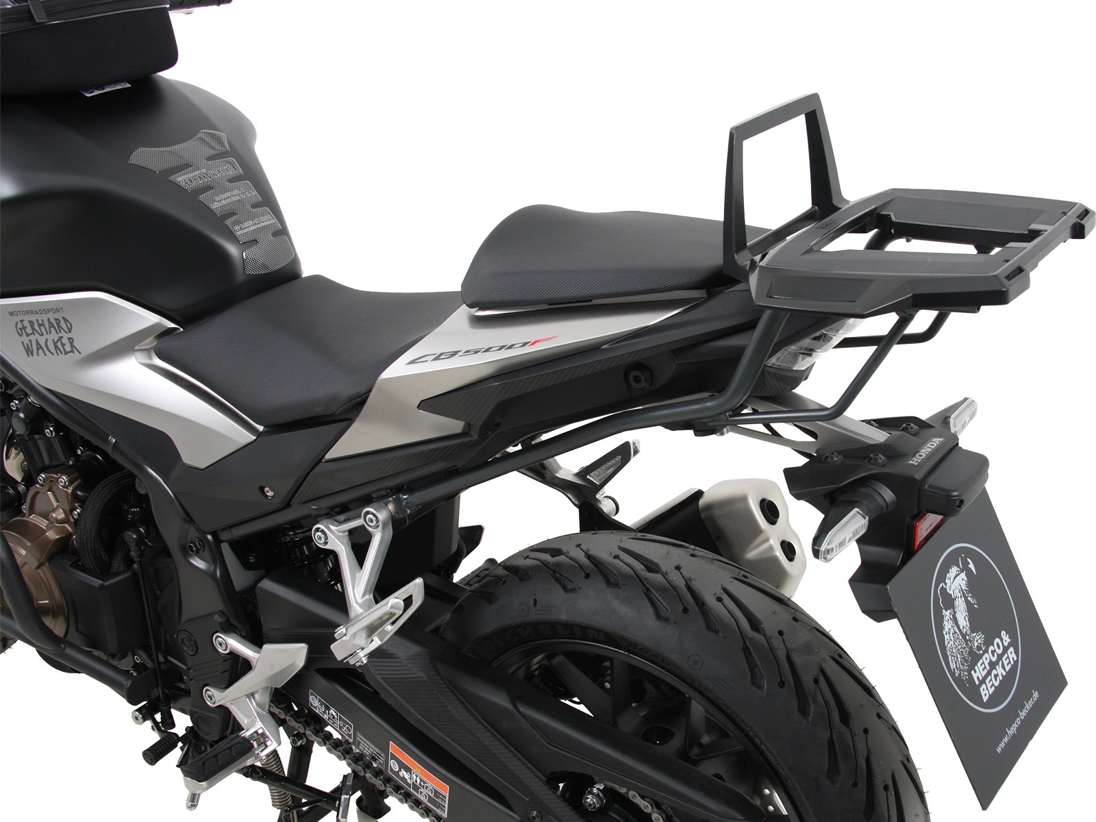 Alurack top case carrier anthracite for Honda CB 500 F (19-23) Hepco & Becker