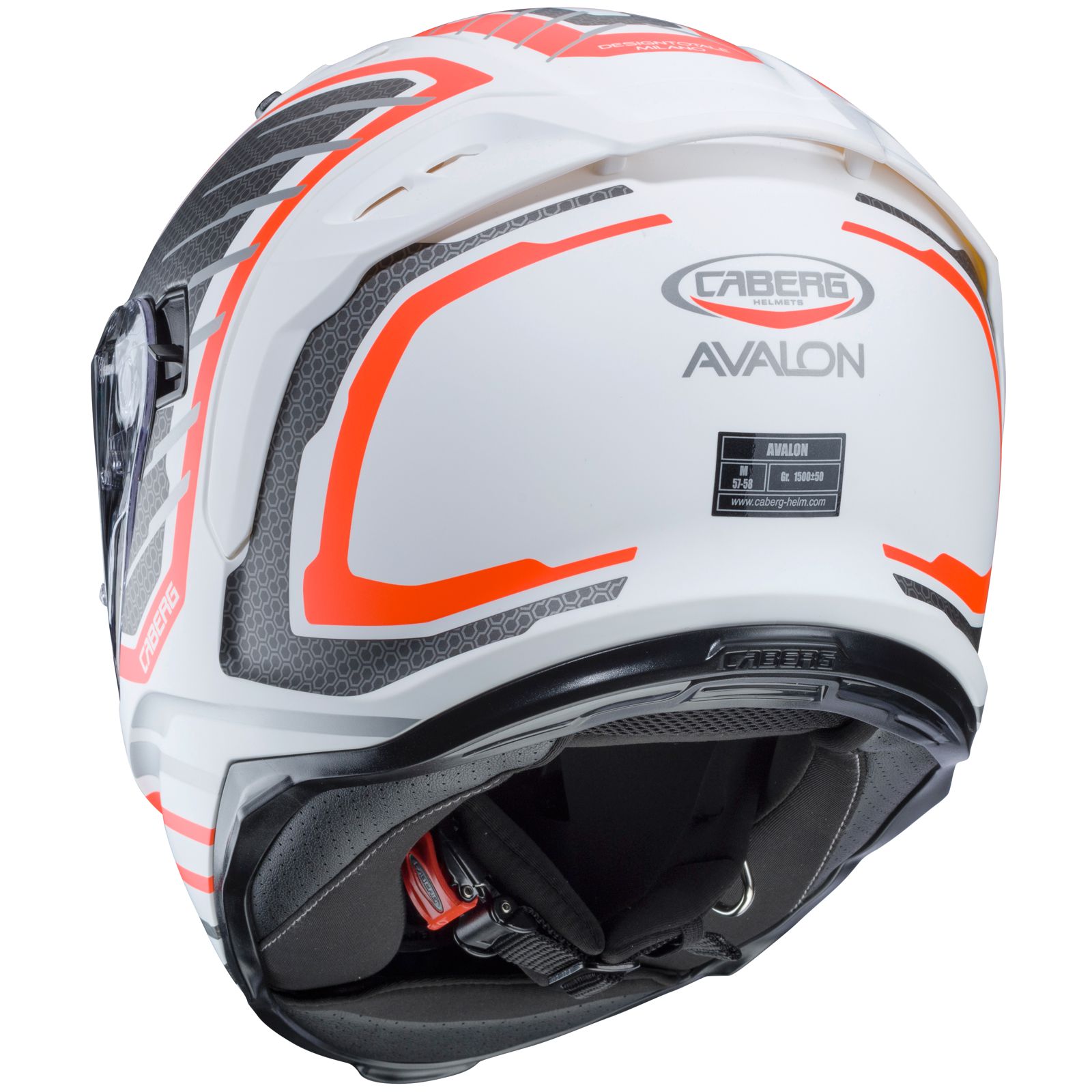 Caberg helmet Avalon Forge, matt white / fluo orange silver