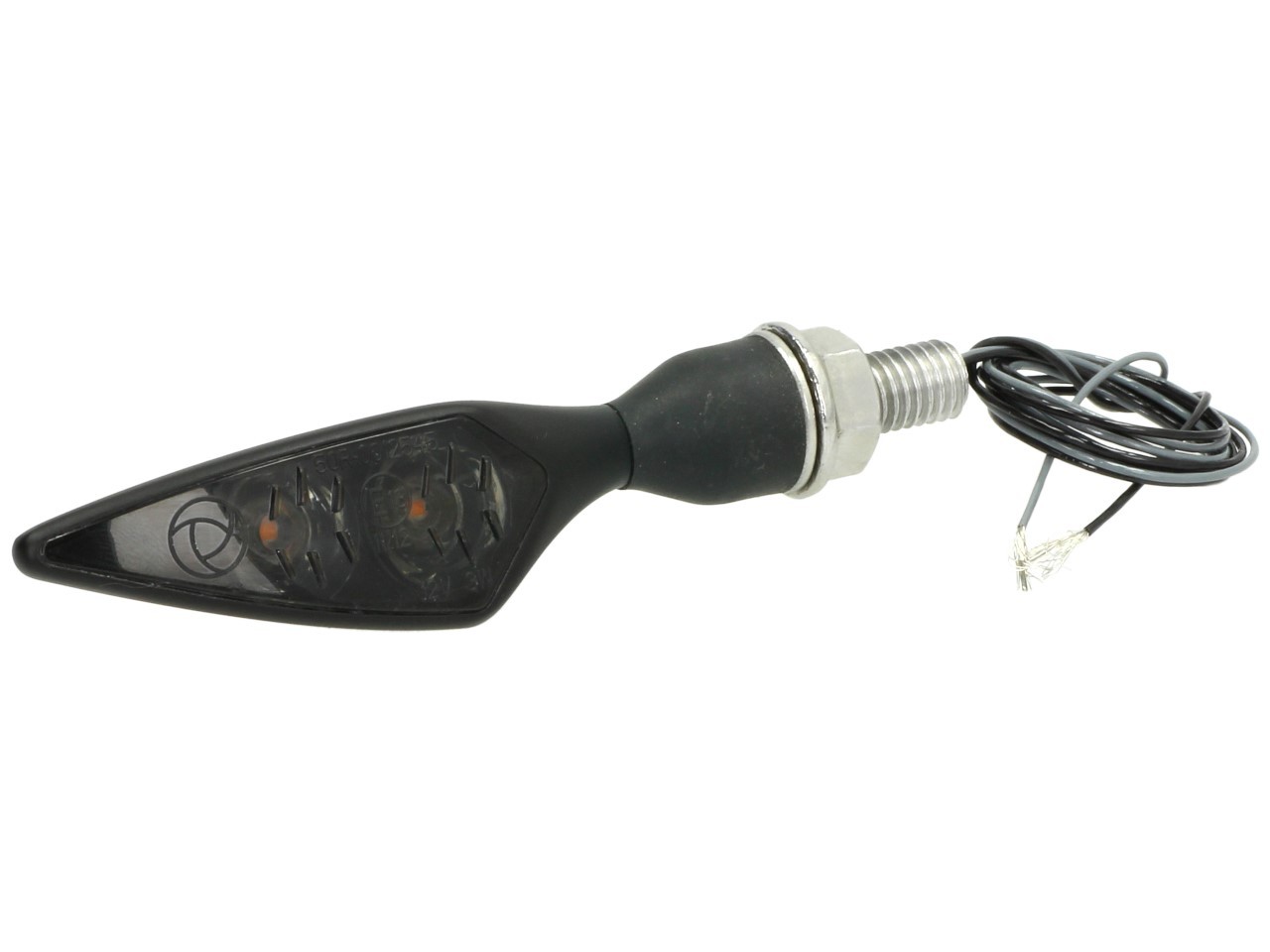 Kellermann turn signal, Rhombus Dark, steel, LED, VR/HL, 12 V, black satin, M8x20, E-tested