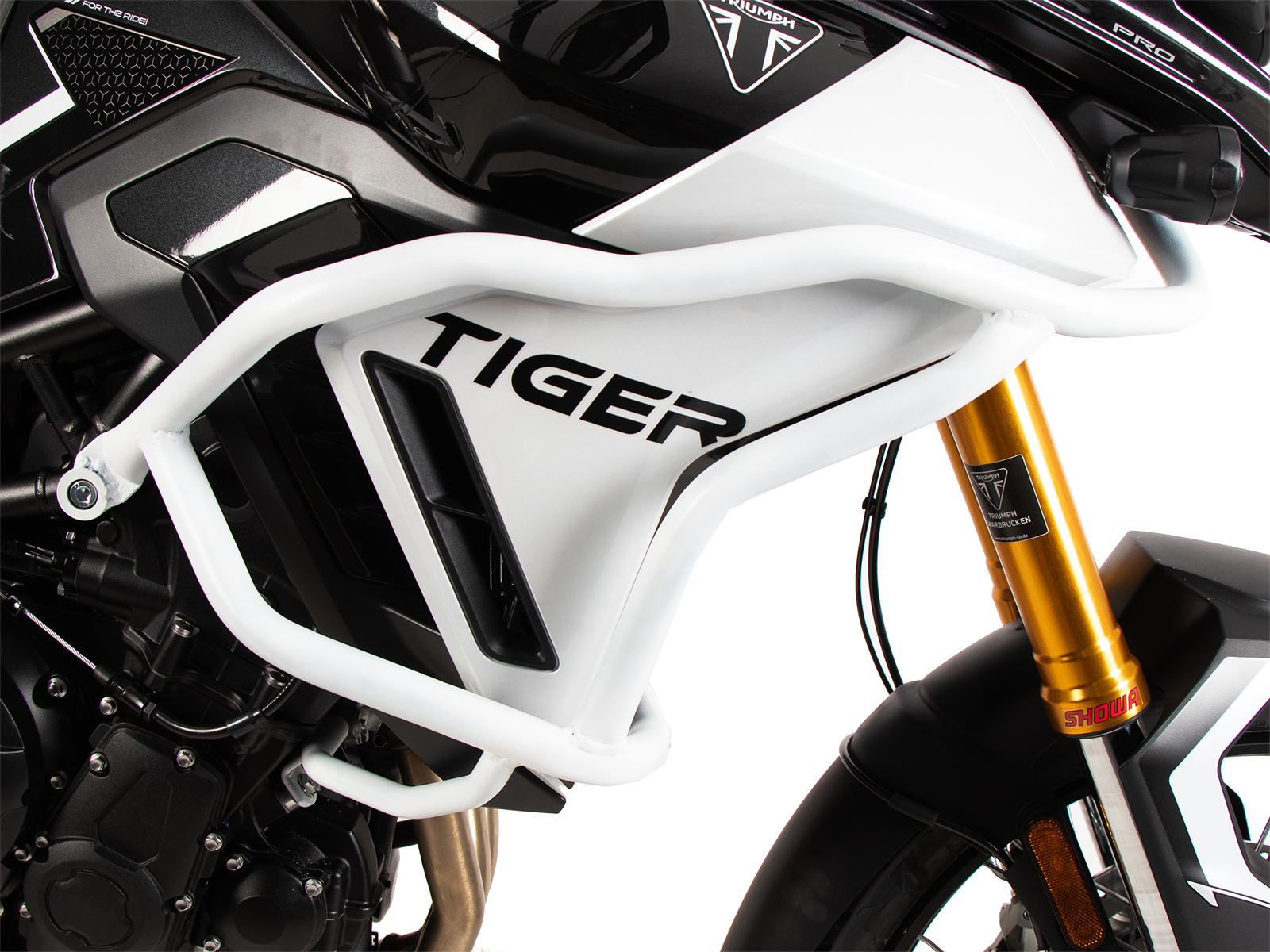 Tank protection bar "Solid" white for Triumph Tiger 900 Rally Pro (24-) Hepco & Becker