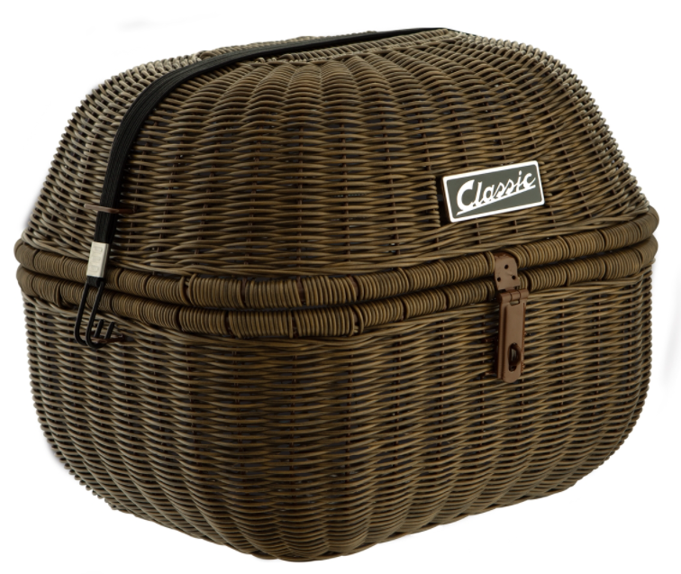 Luggage basket Classic for Vespa, dark brown
