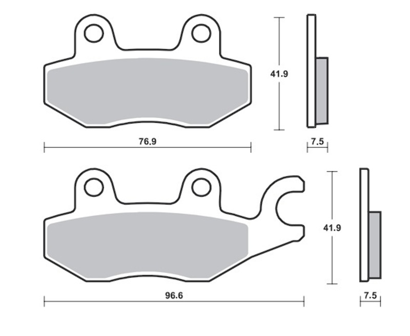 Tecnium Proffesional Racing brake pads sintered metal - MSR455