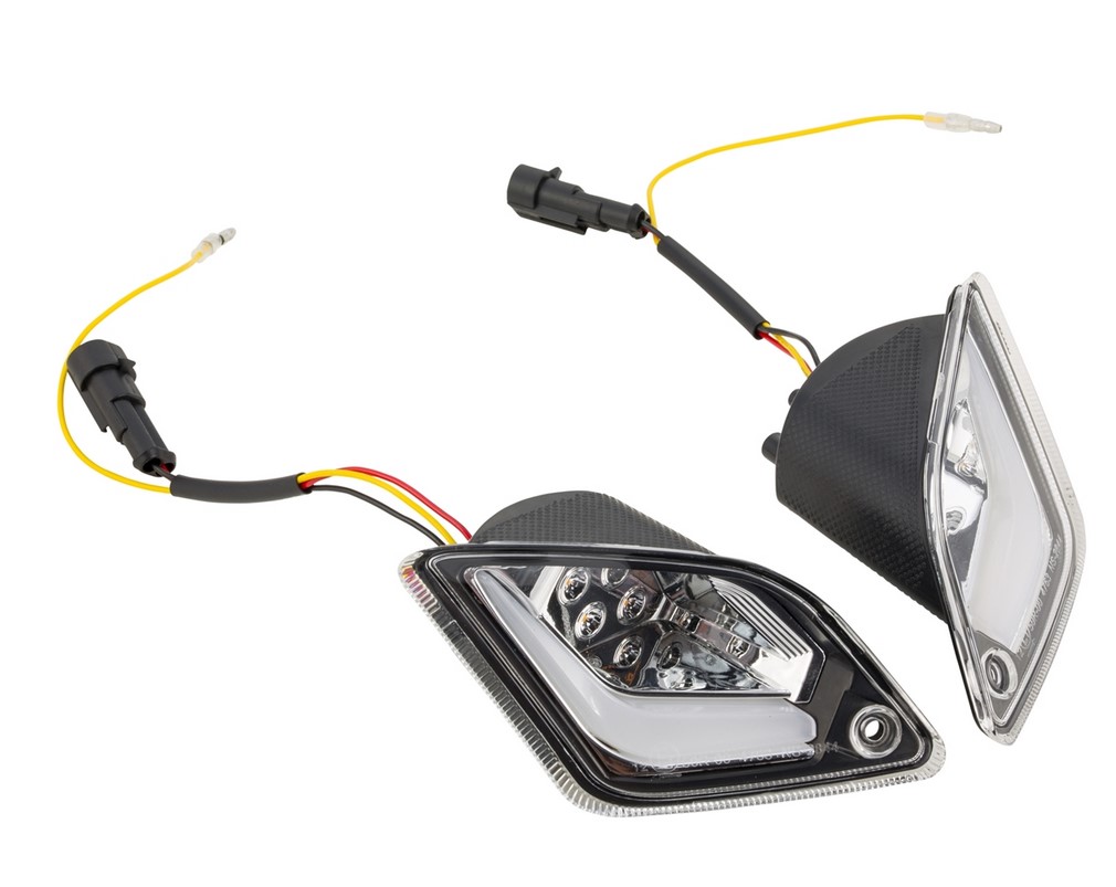 Turn signal kit rear left/right for Vespa GTS/GTS Super/GTV 125-300cc ('14-), clear