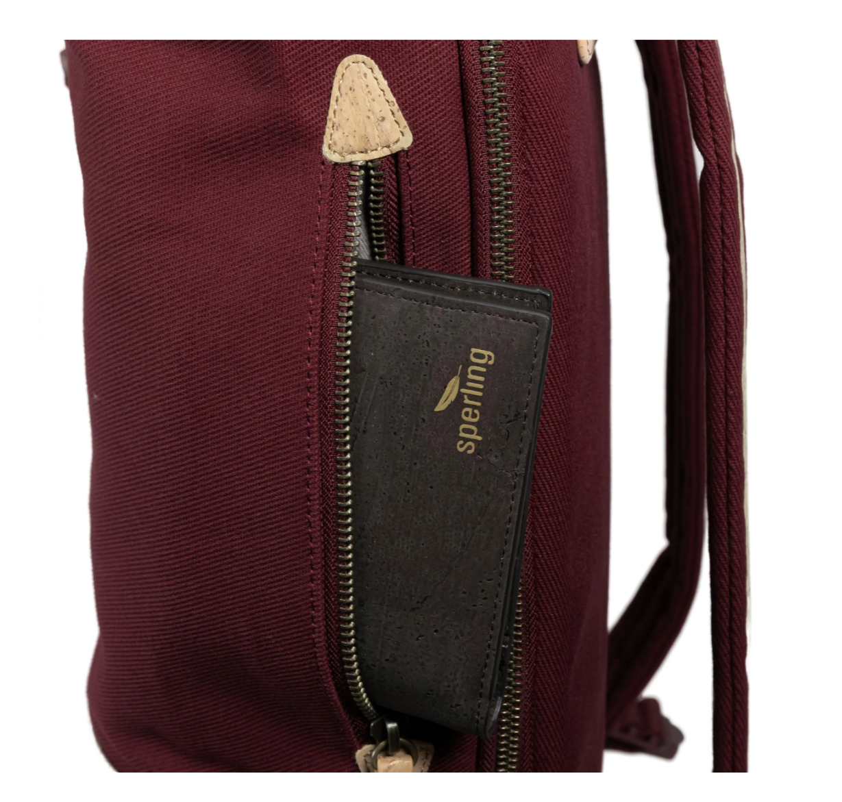 Backpack Sperling VESPA Rider Night "SIP Edition" - wine red / cork
