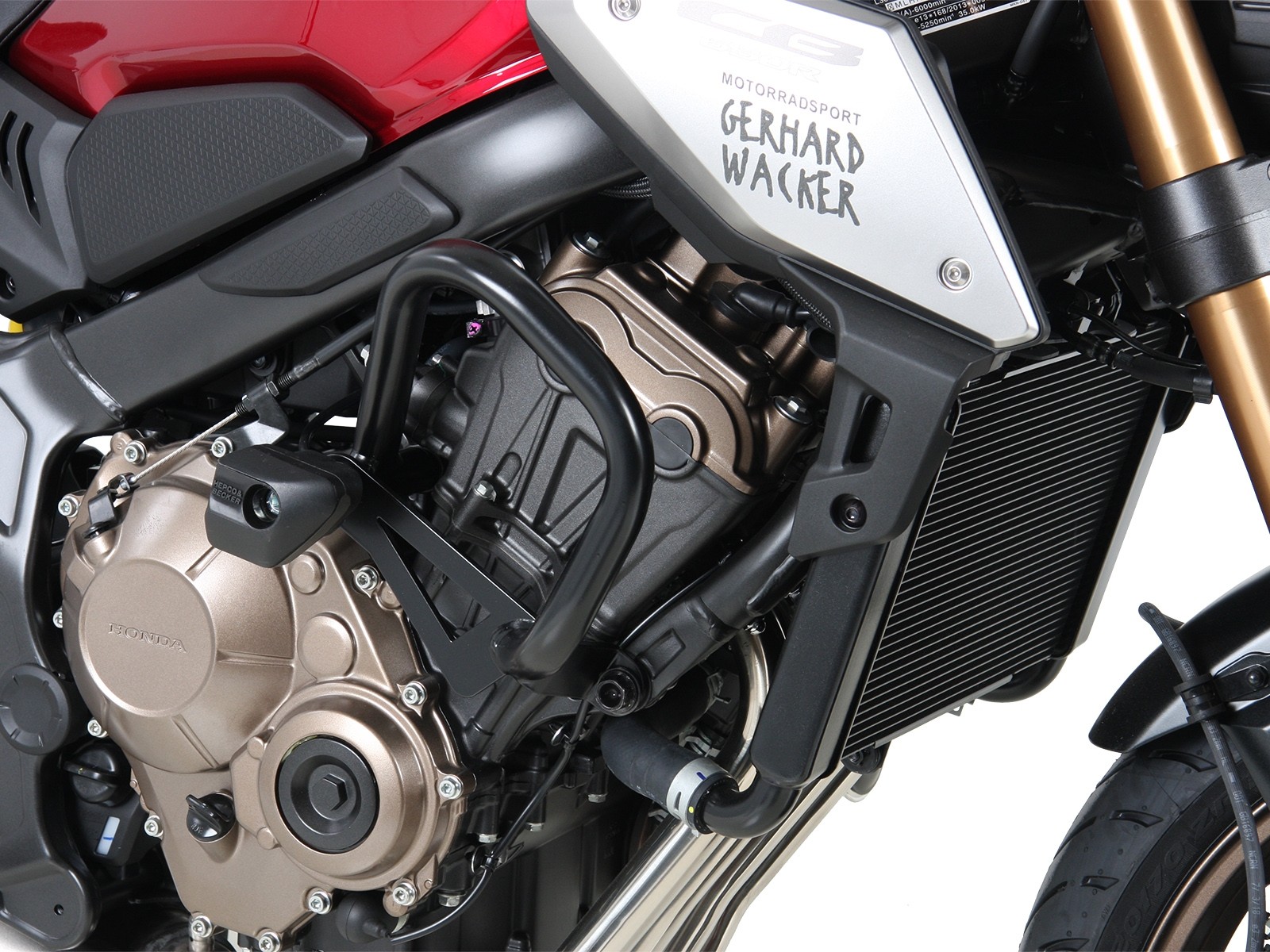 Engine guard incl. protection pad black for Honda CB 650 R (19-20) Hepco & Becker