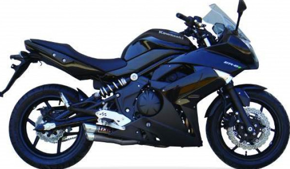 IXIL HYPERLOW BLACK XL stainless steel muffler for Kawasaki ER 6 F / N, Versys 650