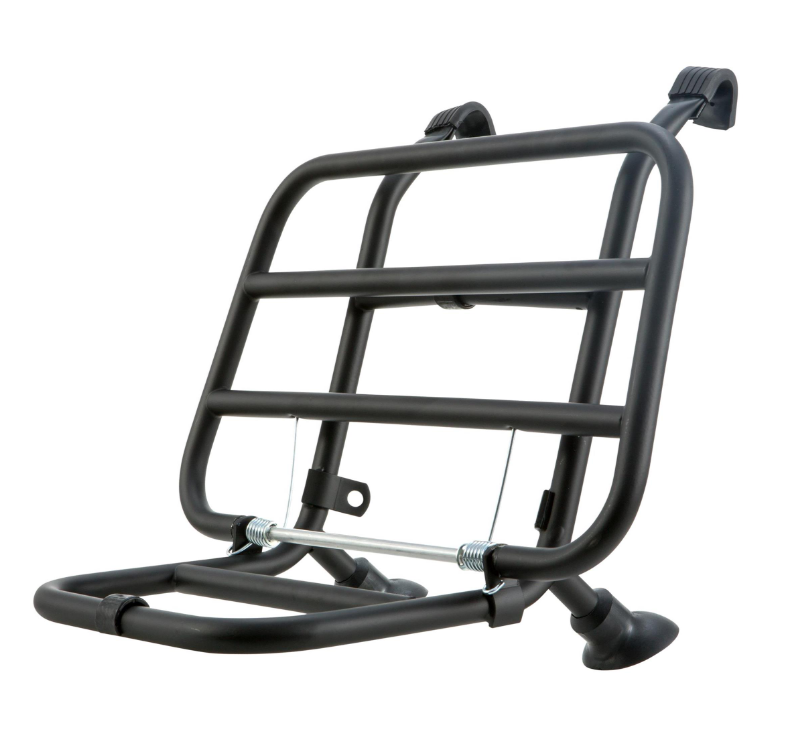 Luggage rack front for Vespa PX 80-200cc, foldable, black