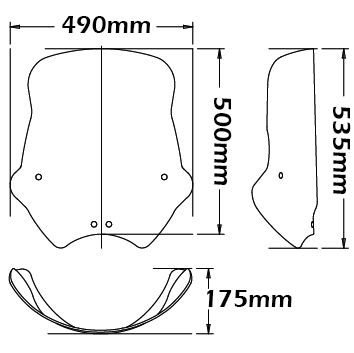 Windshield Sport, tiltable for BMW R 1150 R (99-06), clear