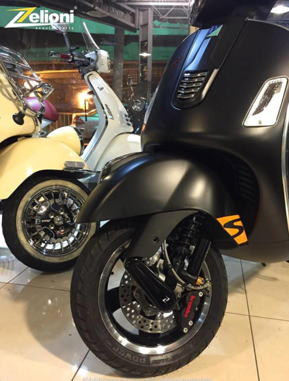 Shock absorber "Black Edition" front for Vespa GTS/GTS Super 125-300cc ('14-'16), black