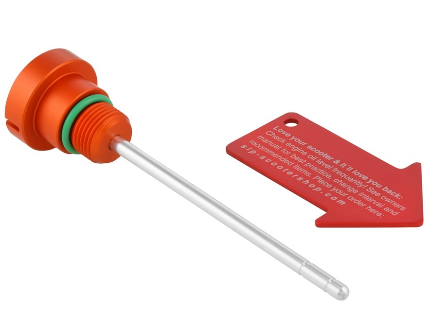 Oil filler plug engine oil for Vespa GTS/GTS Super/GTV 300cc HPE, orange matt