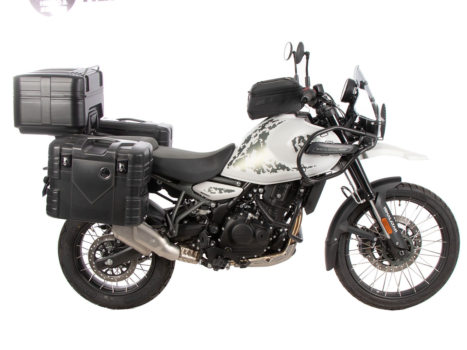Alurack top case carrier black on original luggage rack for Royal Enfield Himalayan 450 (24-)