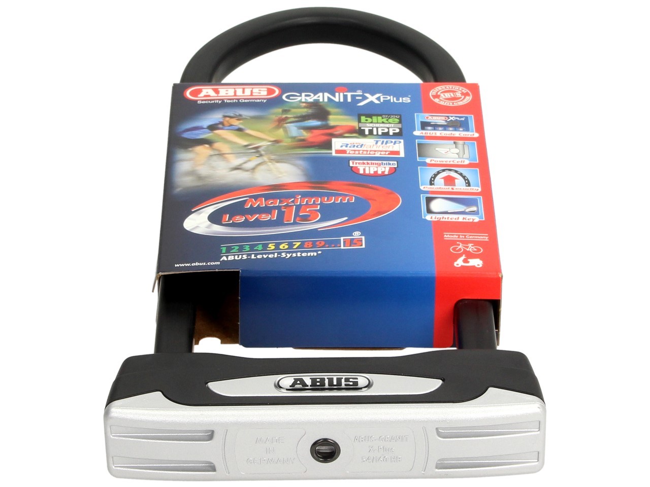 ABUS U-lock 230x108 Granit X-Plus 54 for motorcycle, scooter & Vespa