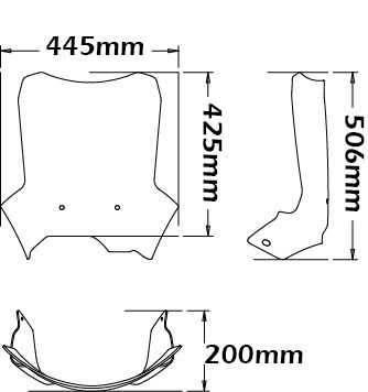 High windshield ADV type for BMW F 700 GS (12-18), clear