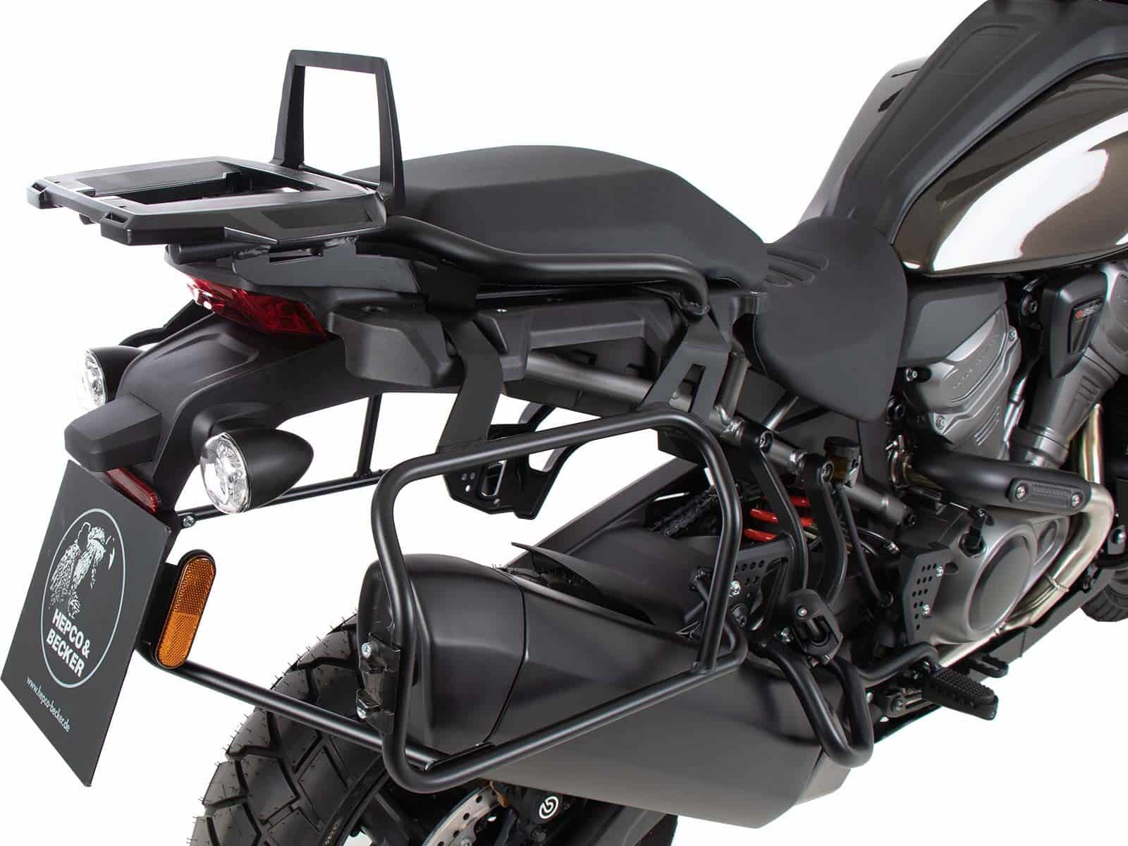 Alurack top case carrier black for Harley Davidson Pan America (21-) Hepco & Becker
