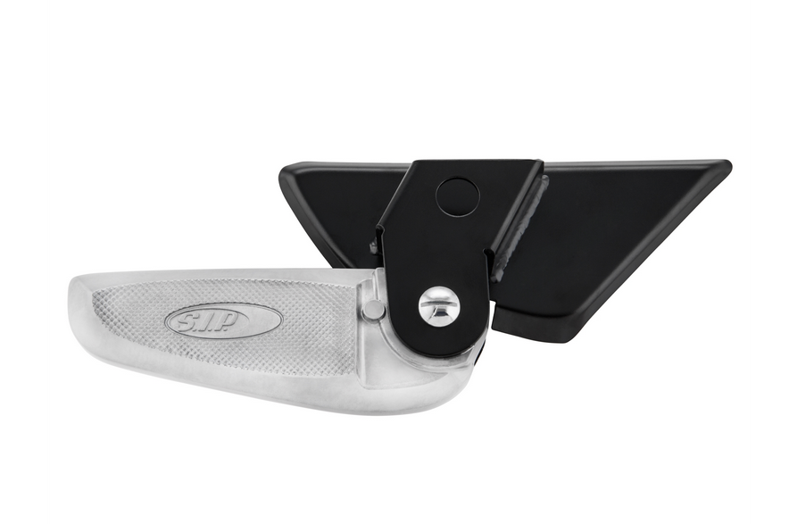 Footrests right and left for Vespa LX /LXV /S 50-150cc, black/silver