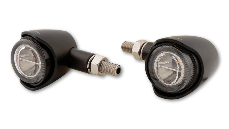 HIGHSIDER pro Akron-X LED rear light, brake light, blinker black/toned 3in1, E-approved (pair)