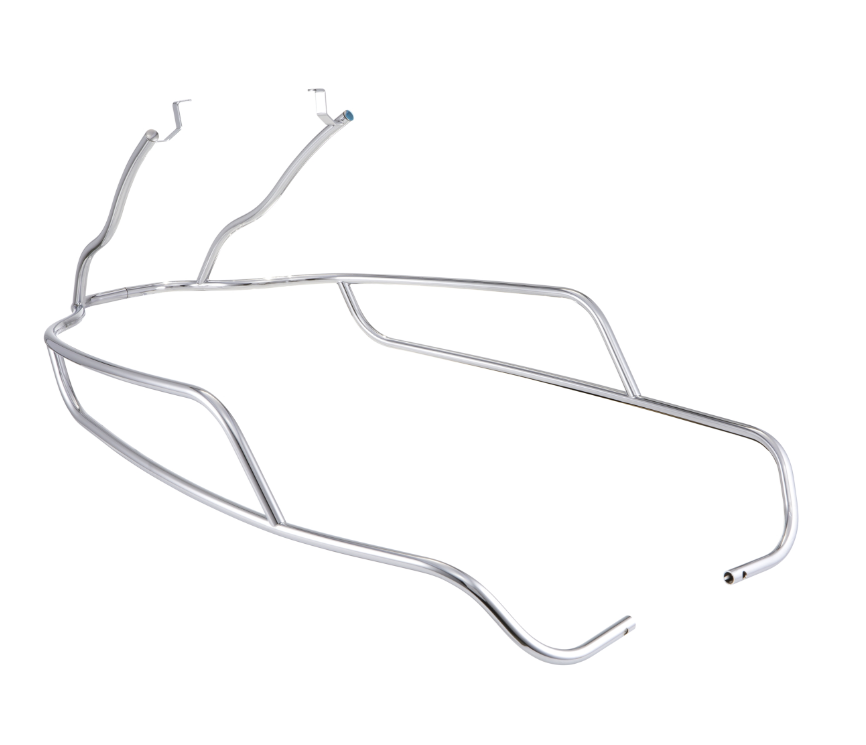 Crash bar side hood rear for Vespa GTS /GTS Super /GTV /GT 60, 125-300ccm, chrome