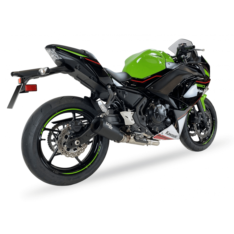 IXIL RB complete system with catalytic converter for Kawasaki Z 650 /RS, 650 Ninja (21-), black, E-approved, Euro5