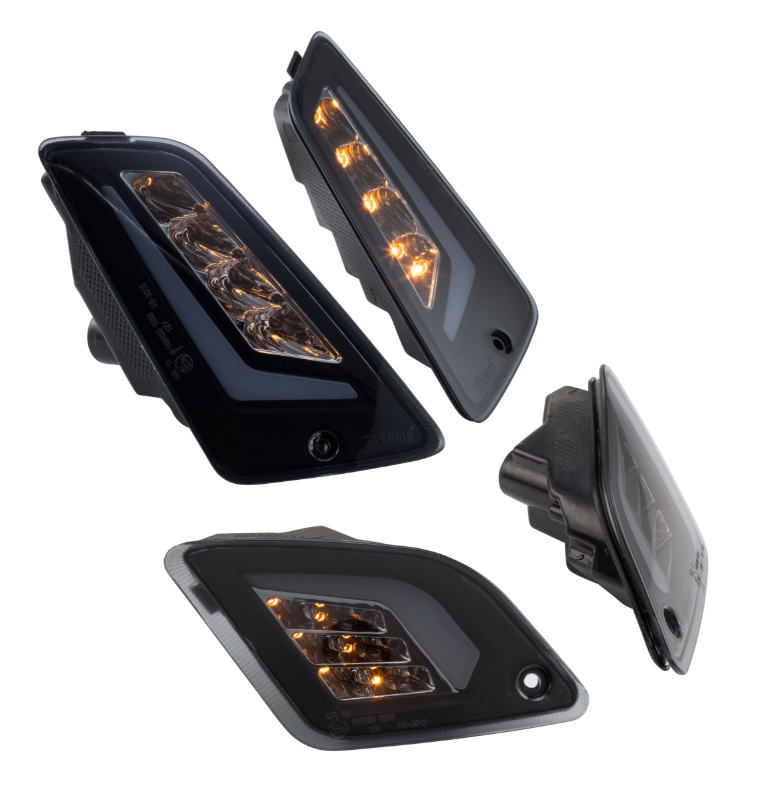 Turn signal kit ZELIONI front & rear for Vespa GTS/GTS Super/GTV 125-300cc, tinted