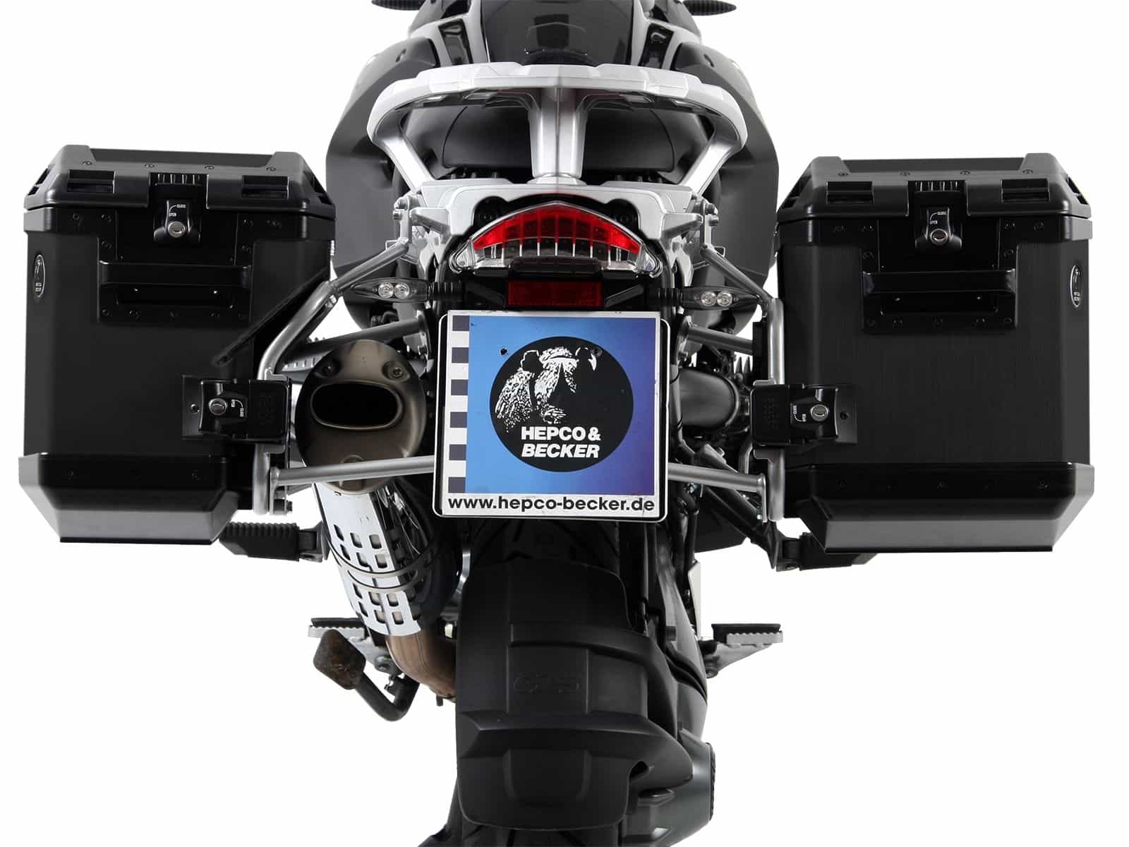 Case carrier set Cutout carrier incl. case set Xplorer Cutout black for BMW R 1200 GS /Adventure (-13)