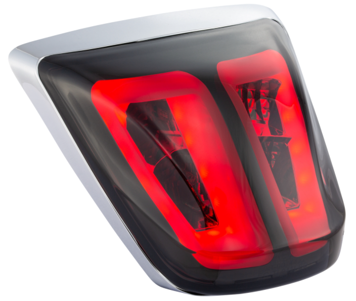 Taillight tinted for Vespa Primavera/Sprint 50-150cc, edge - chrome