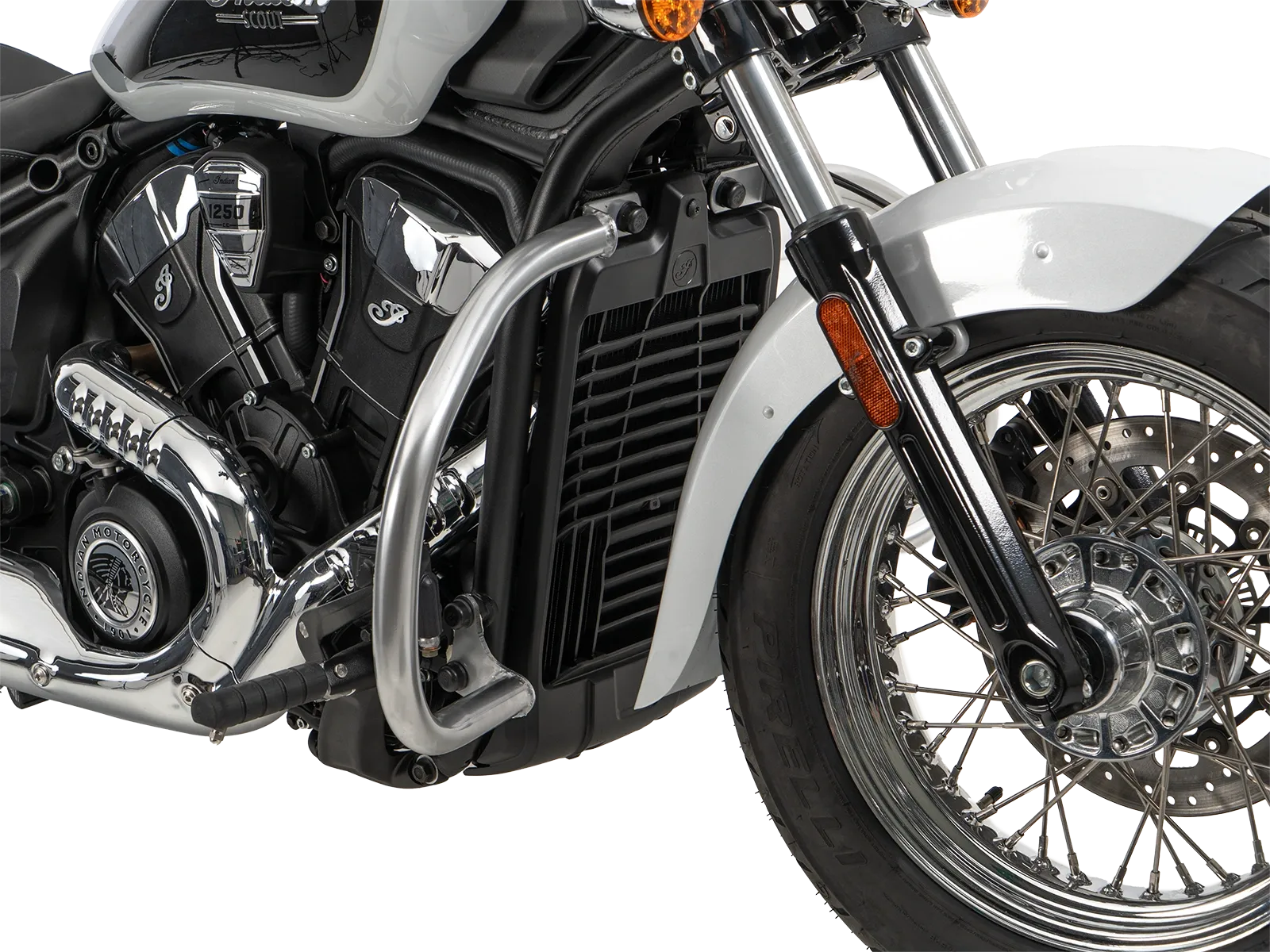 Chrome engine guard for Indian Scout Classic 1250 (25-) Hepco & Becker