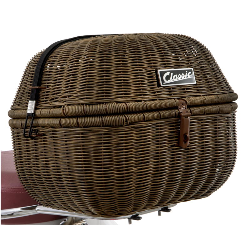 Luggage basket Classic for Vespa, dark brown