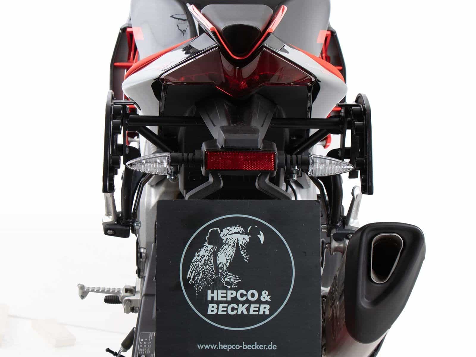 C-Bow side carrier black for Aprilia Tuono V4 Factory /RSV 4 /RSV 4 Factory (21-24) Hepco Becker
